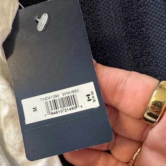 Embroidered White and Blue Women's Top - Picture 3 of 5